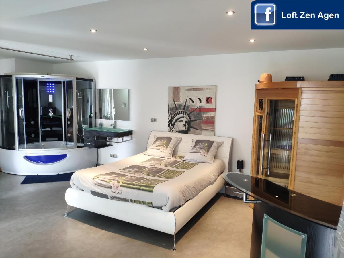 Loft Zen Spa Balneo Parking Gratuit Sauna Hammam Billard Agén Exterior foto